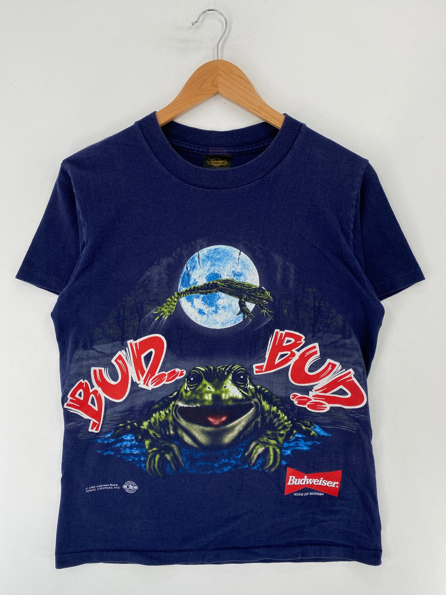 1995 BUDWEISER Made in USA Size M Vintage T-Shirt / E8816T