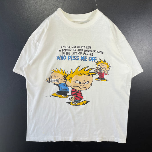 (L) 90's "WHO PISS ME OFF" T-Shirt / A0348T