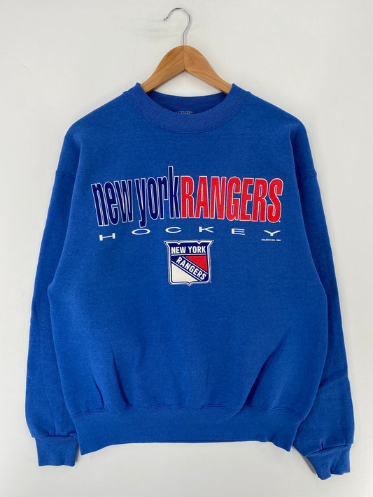 1994 NEW YORK RANGERS Made in USA Size L Vintage NHL Sweat-Shirt / E8821S