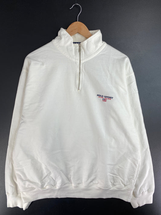 90’s POLO SPORT RALPH LAUREN Size XL Vintage Half Zip Sweat-shirt / F393S
