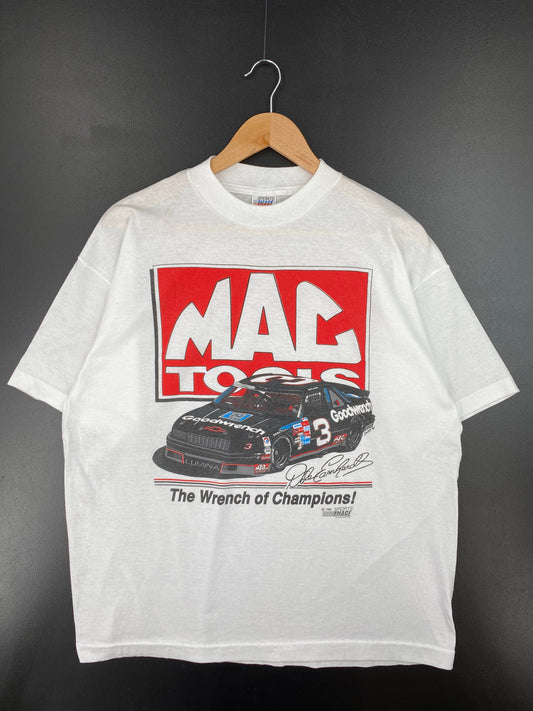 1990 DALE EARNHARDT x MAC TOOLS Size XL Vintage Racing T-Shirt / F128T