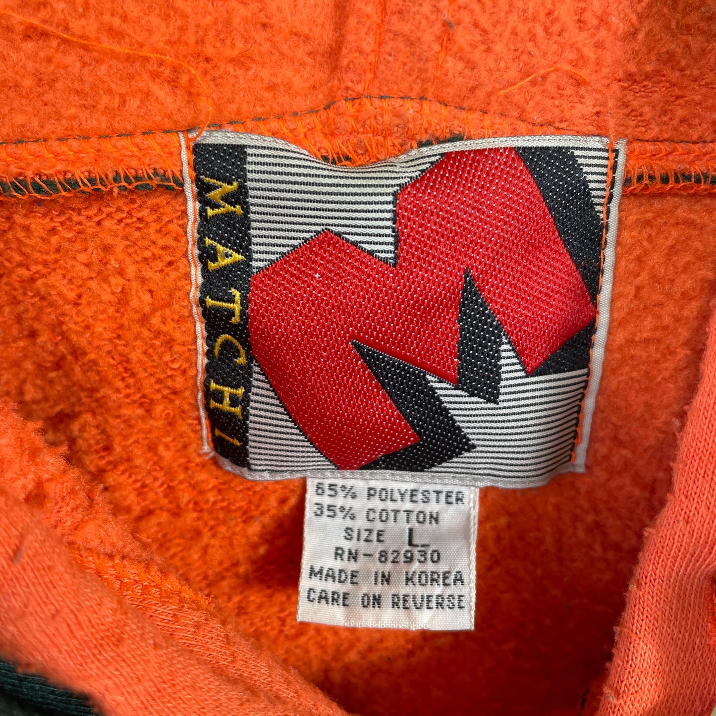 (L) 90’s MIAMI HURRICANES College Double Hoodie Sweat-shirt / A0430S