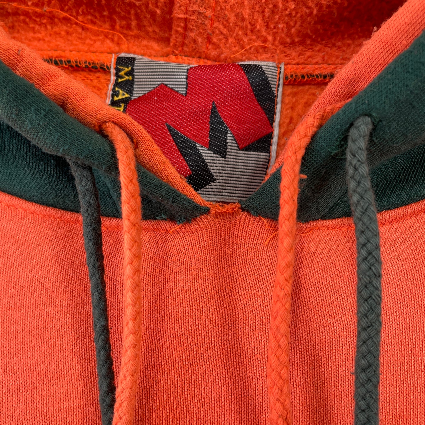 (L) 90’s MIAMI HURRICANES College Double Hoodie Sweat-shirt / A0430S