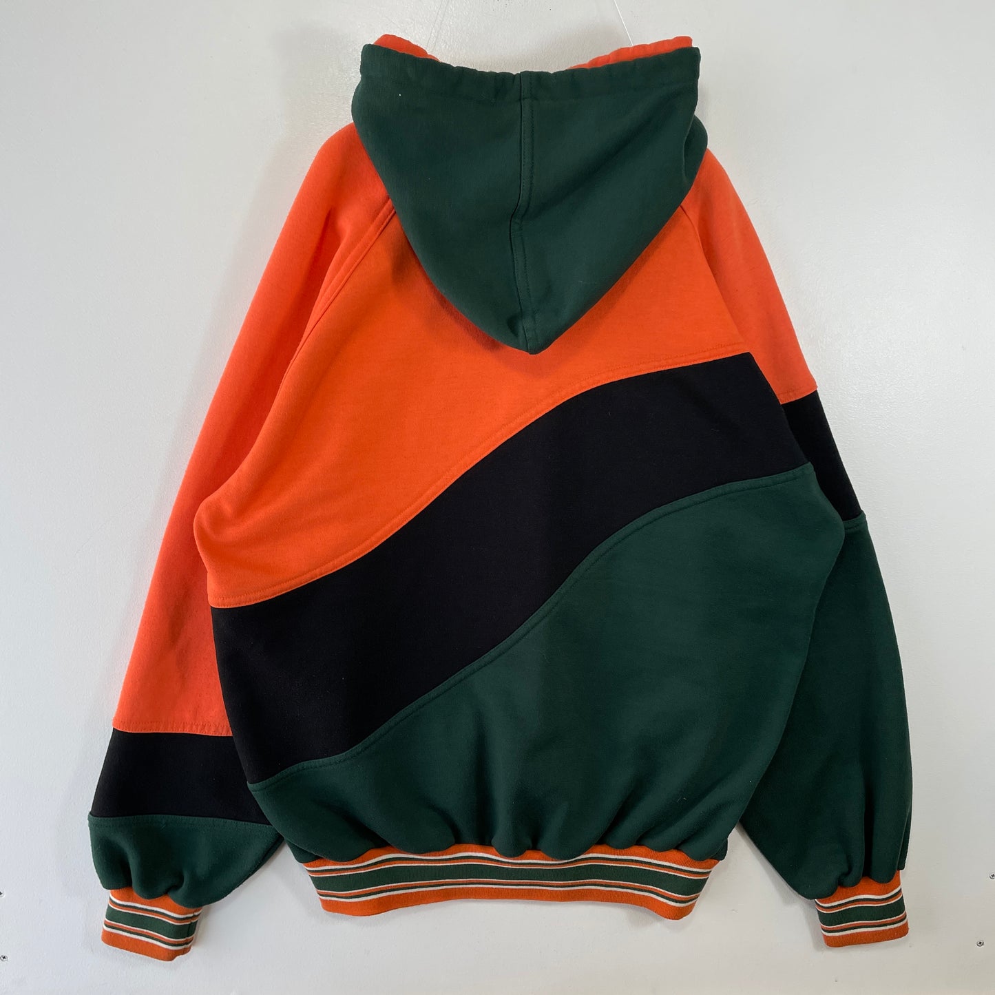 (L) 90’s MIAMI HURRICANES College Double Hoodie Sweat-shirt / A0430S