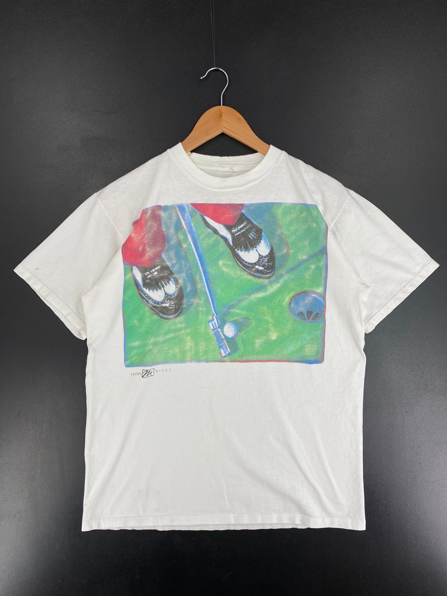 1993 GOLF Size No Tag (Approx.XL) Vintage T-shirt / E9313T
