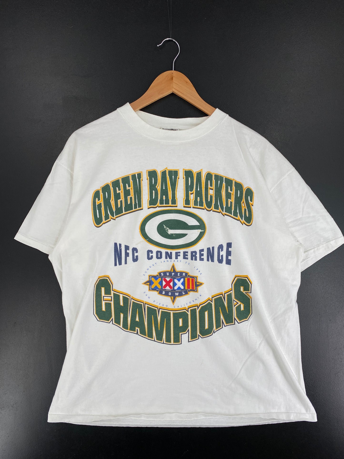 .1998 GREEN BAY PACKERS Size XL Vintage T-Shirt / E9324T
