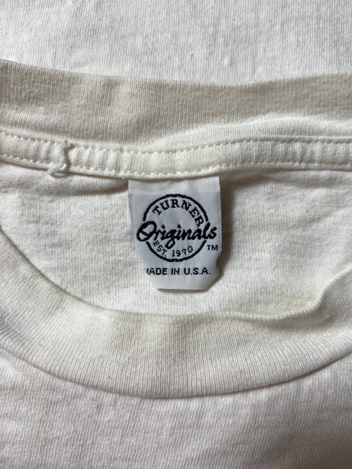 1989 MIAMI HURRICANES Made in USA Size No Tag (Approx.XL) Vintage College T-Shirt / E9325T