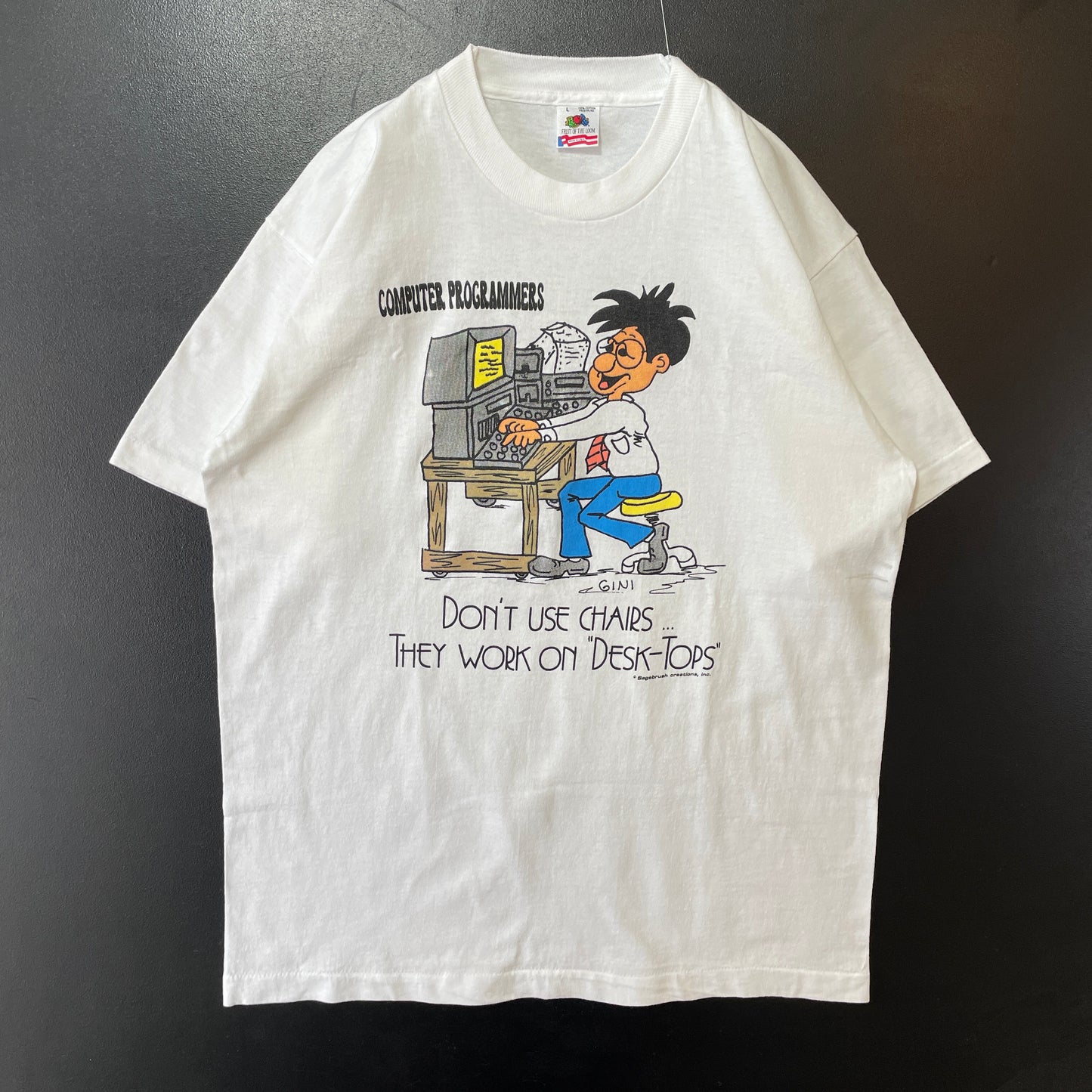 (L) 90's COMPUTER PROGRAMMERS T-Shirt / A0435T