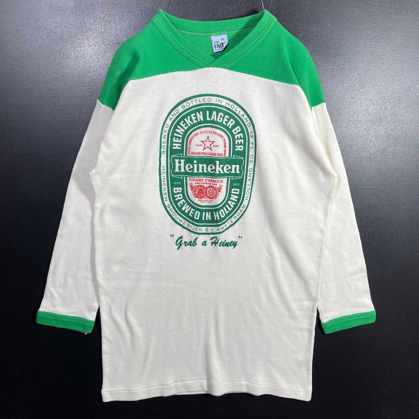 (Ladies XL) 80’s HEINEKEN Long Sleeve T-Shirt / A0452T