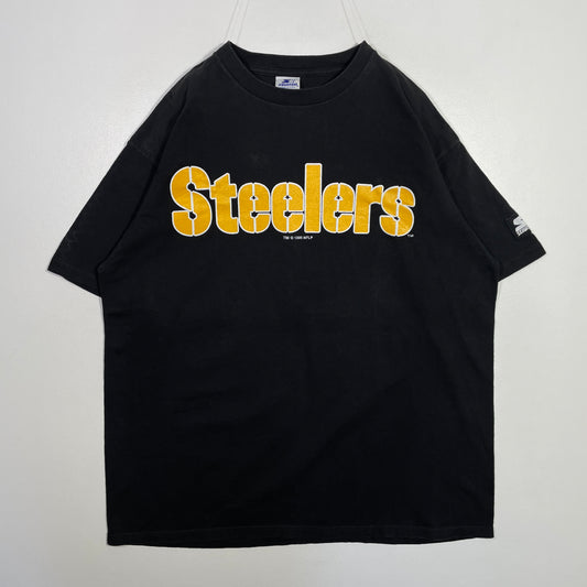 (L) 90's STARTER x PITTSBURGH STEELERS Vintage NFL T-Shirt / A0573T