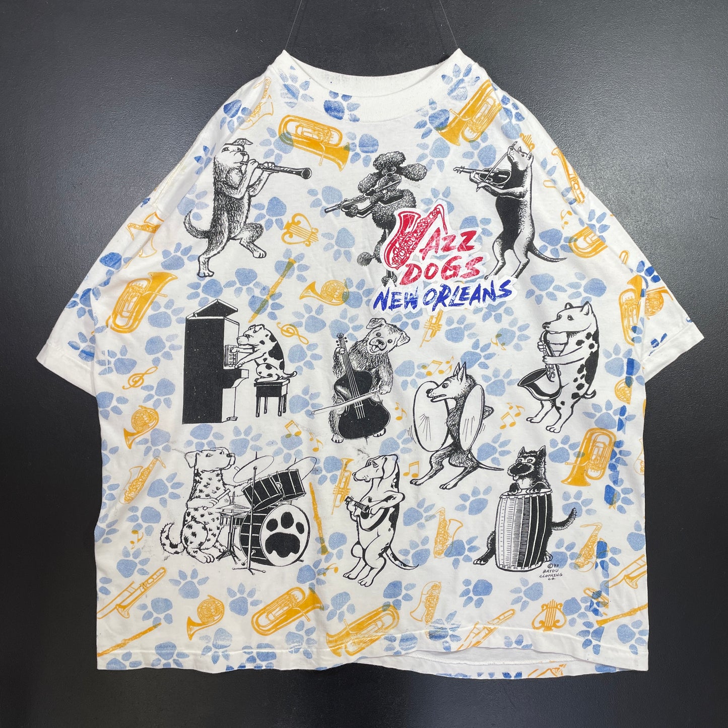 (XL) 1993 JAZZ DOGS NEW ORLEANS T-Shirt / A0583T
