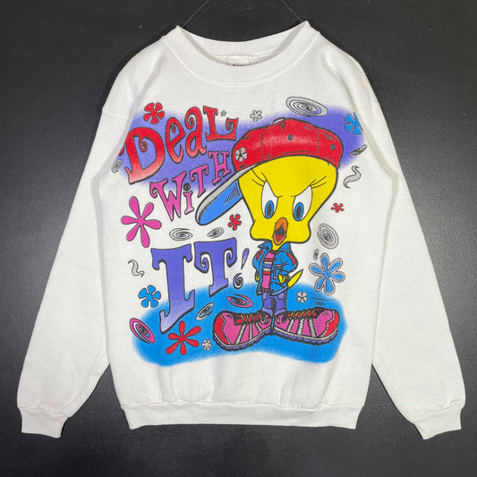 (M) 1996 LOONEY TUNES TWEETY Sweat-shirt / A0752S
