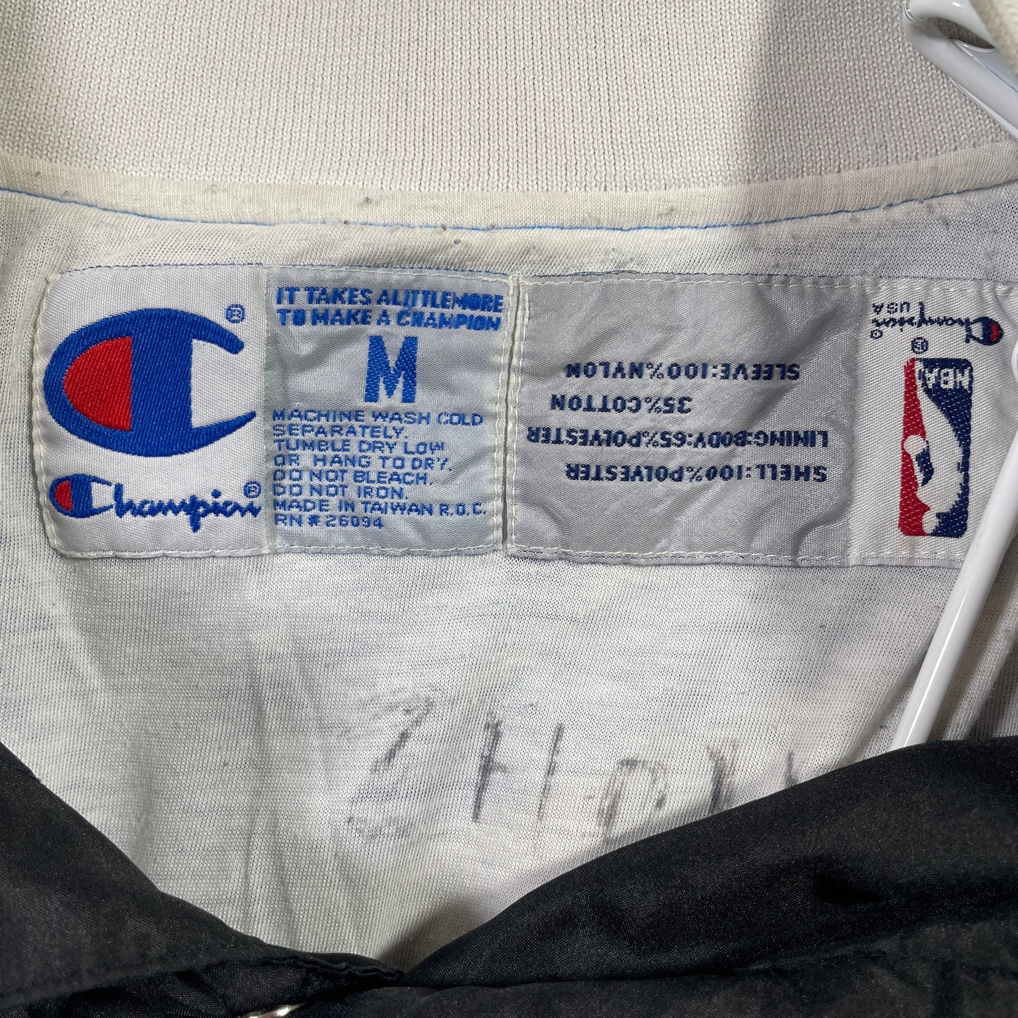 (M) CHAMPION x ORLAND MAGIC Vintage NBA Nylon Jacket / A0834N