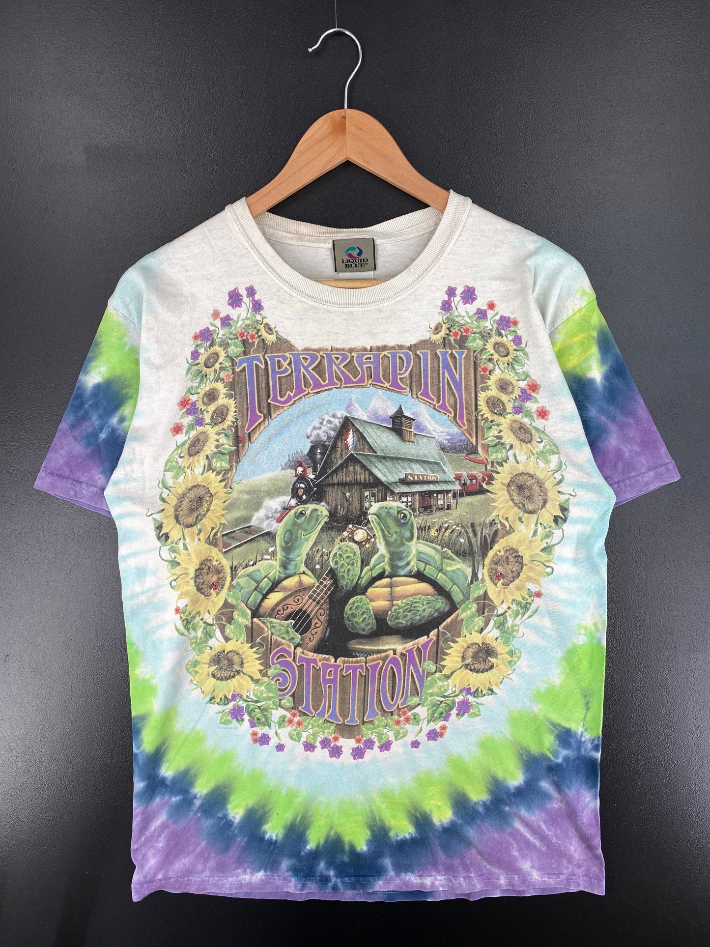 Vintage LIQUID BLUE x GRATEFUL DEAD Size M Music T-Shirt / F2927T