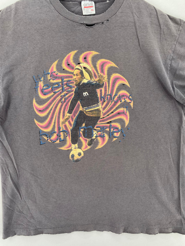 90's BOB MARLEY Made in USA Size XL Music T-shirts / E9081T