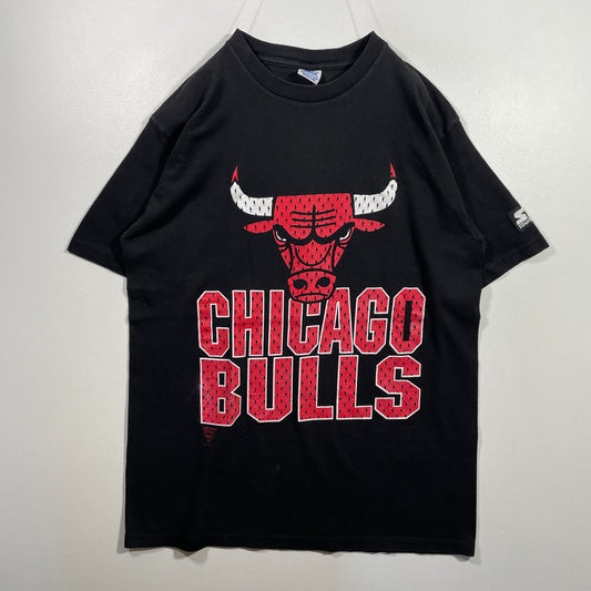 (M) 90's STARTER x CHICAGO BULLS Vintage NBA T-Shirt / A0947T