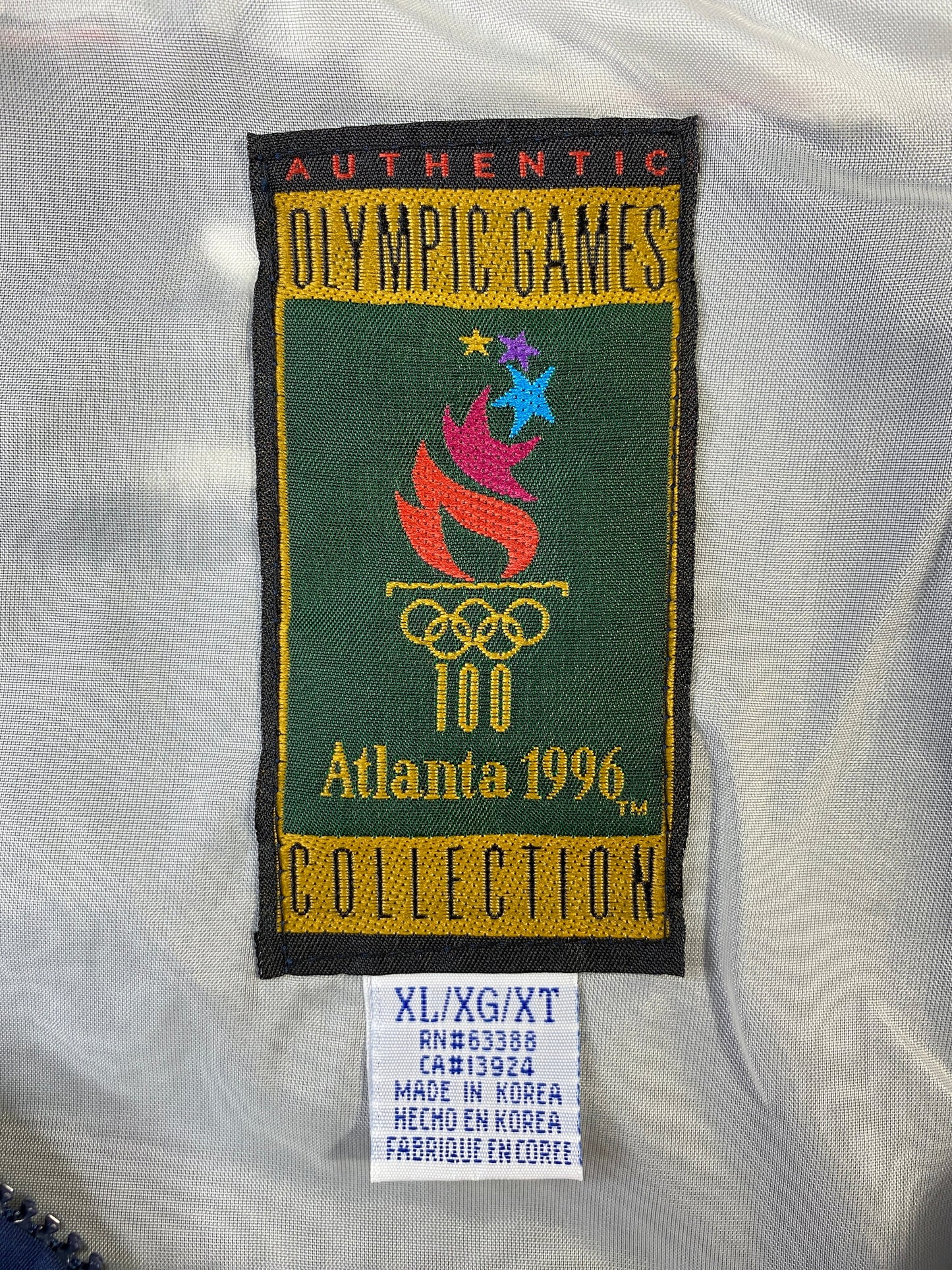 1996 ATLANTA OLYMPIC TEAM USA Size XL Vintage Nylon Jacket / F73N