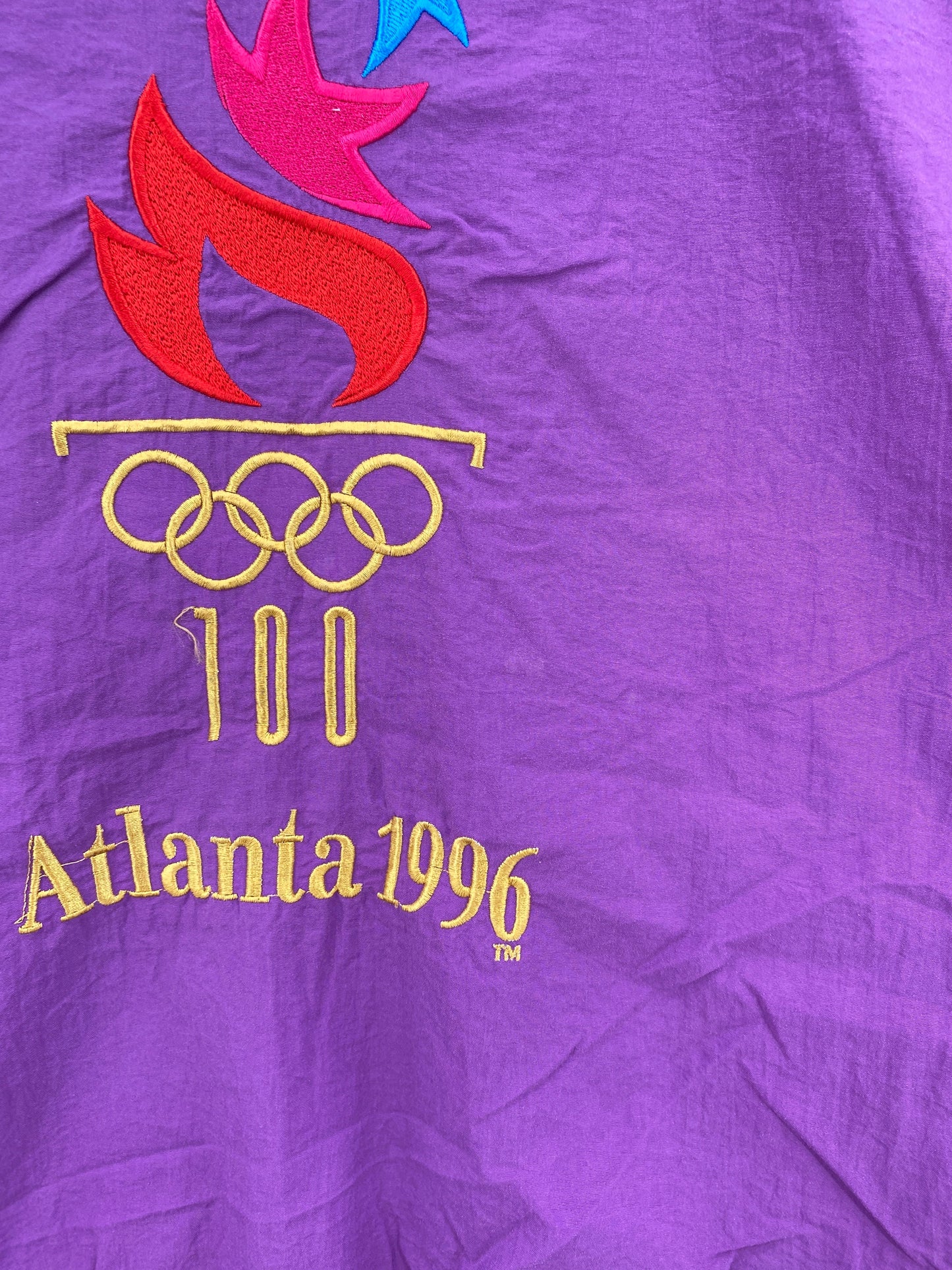 1996 ATLANTA OLYMPIC Size XL Vintage Nylon Jacket / F70N