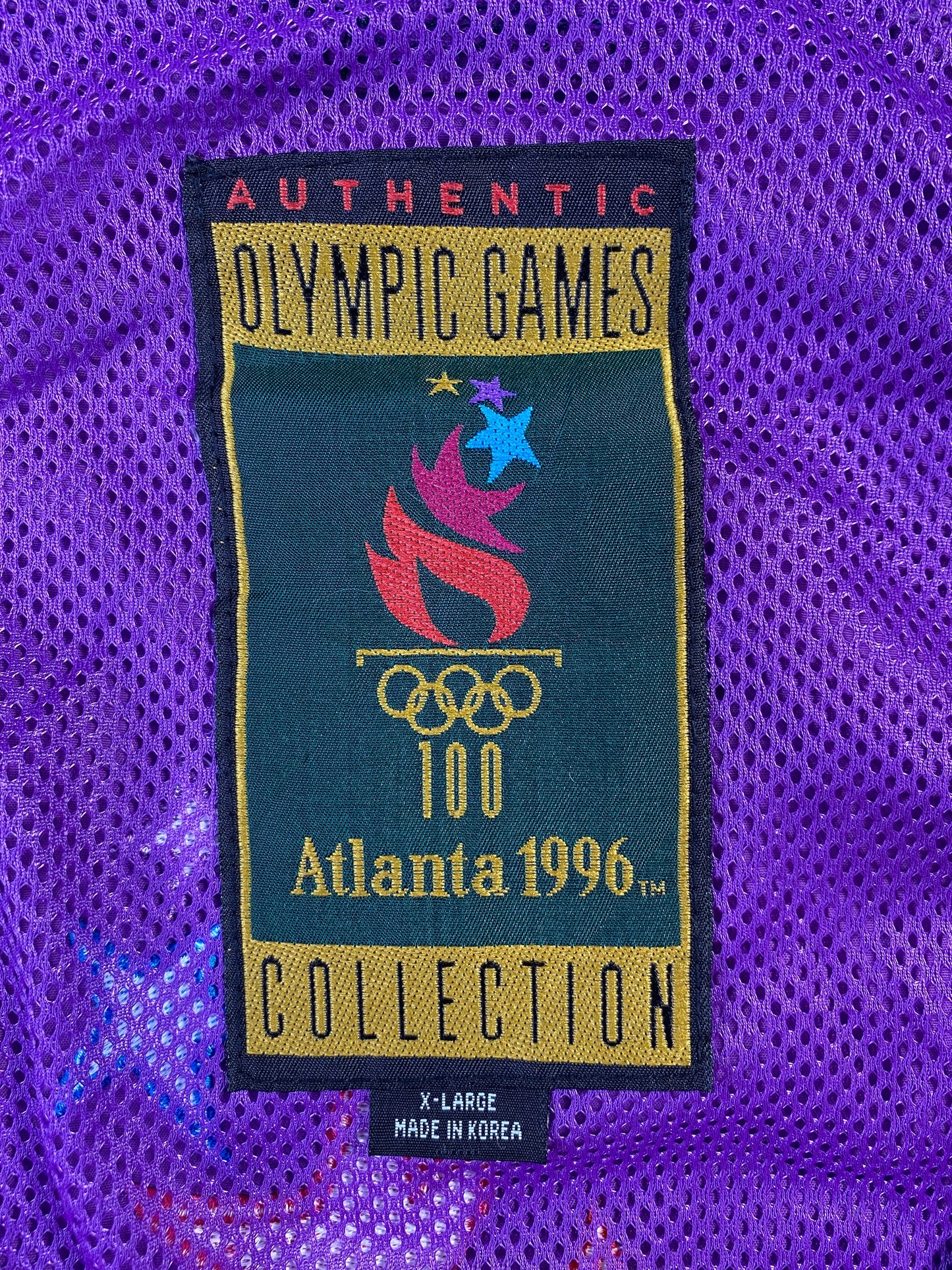 1996 ATLANTA OLYMPIC Size XL Vintage Nylon Jacket / F70N