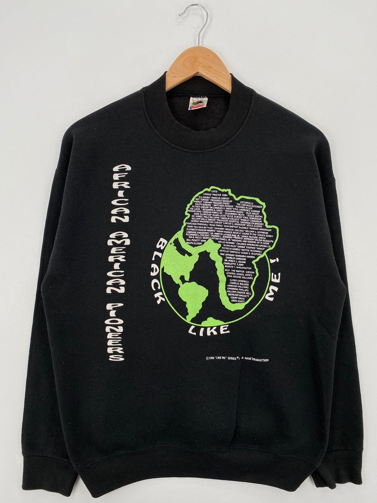 1996 AFRICAN AMERICAN PIONEERS Made in USA Size L Vintage Sweat-Shirts / G4265S