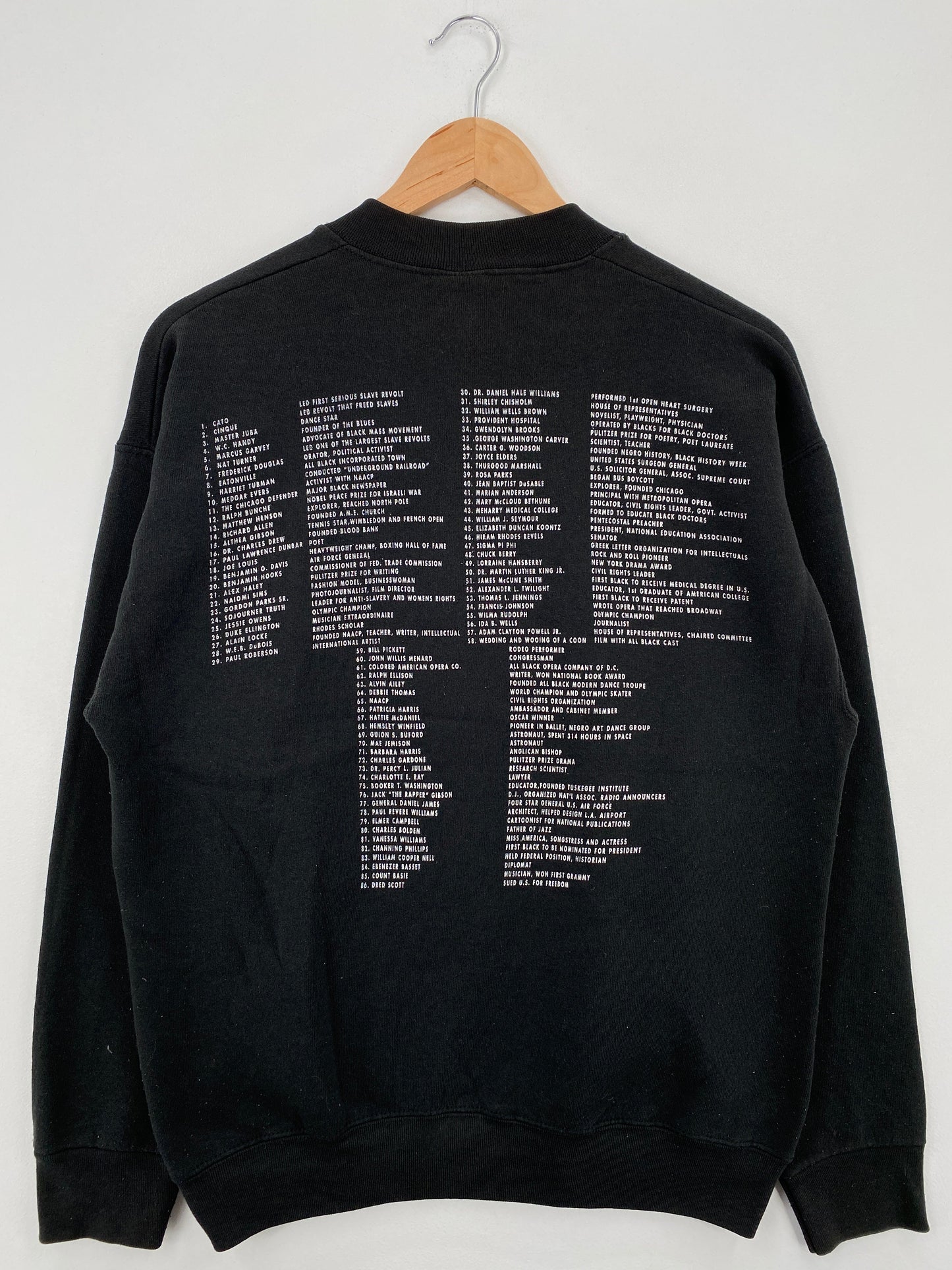 1996 AFRICAN AMERICAN PIONEERS Made in USA Size L Vintage Sweat-Shirts / G4265S