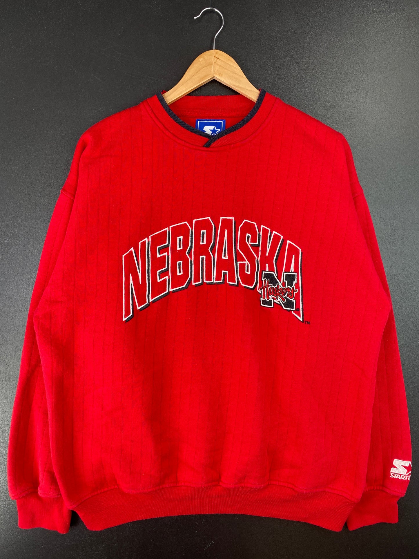 90’s STARTER x NEBRASKA Size L Vintage College Sweat-shirt / E9620S