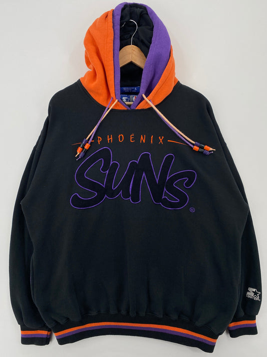 90’s STARTER x PHOENIX SUNS Size XL Vintage NBA Double Hoodie Sweat-shirt / F2309S