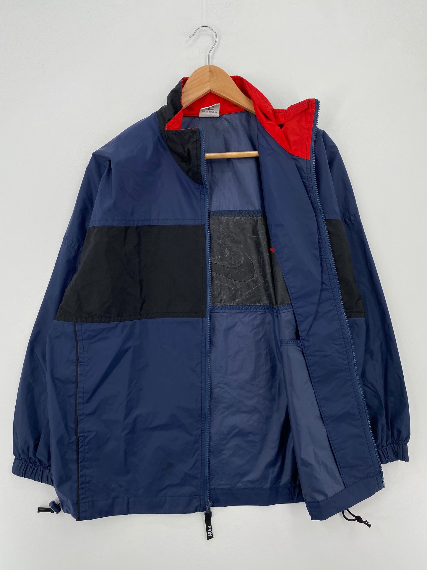 .90’s Kids NIKE MINI SWOOSH Size Kids XL Outerwear-Nylon Jacket / F8397N