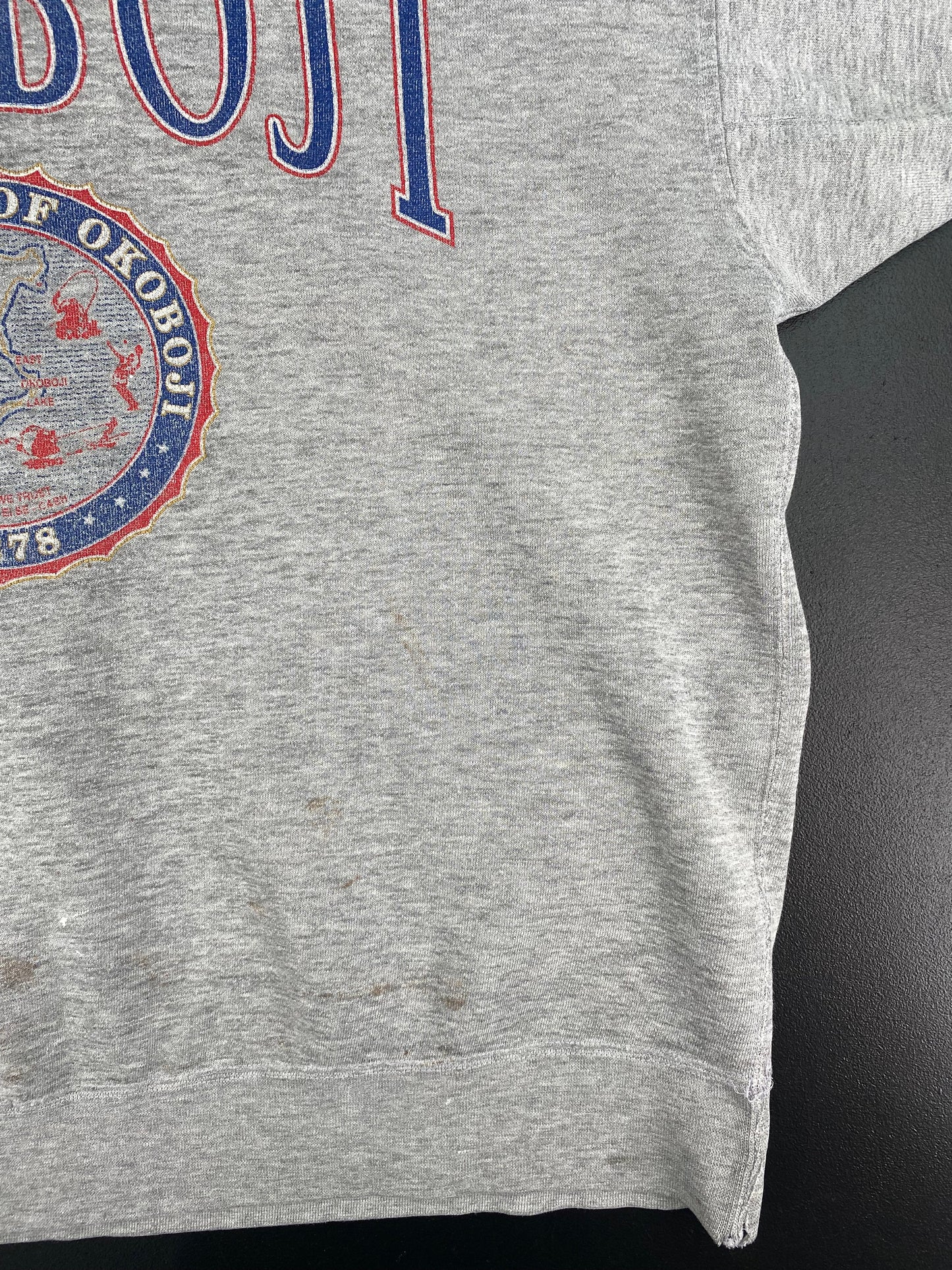 90's STARTER x UNIVERSITY OF OKOBOJI Size XL Vintage College Sweat-shirt / G4360S