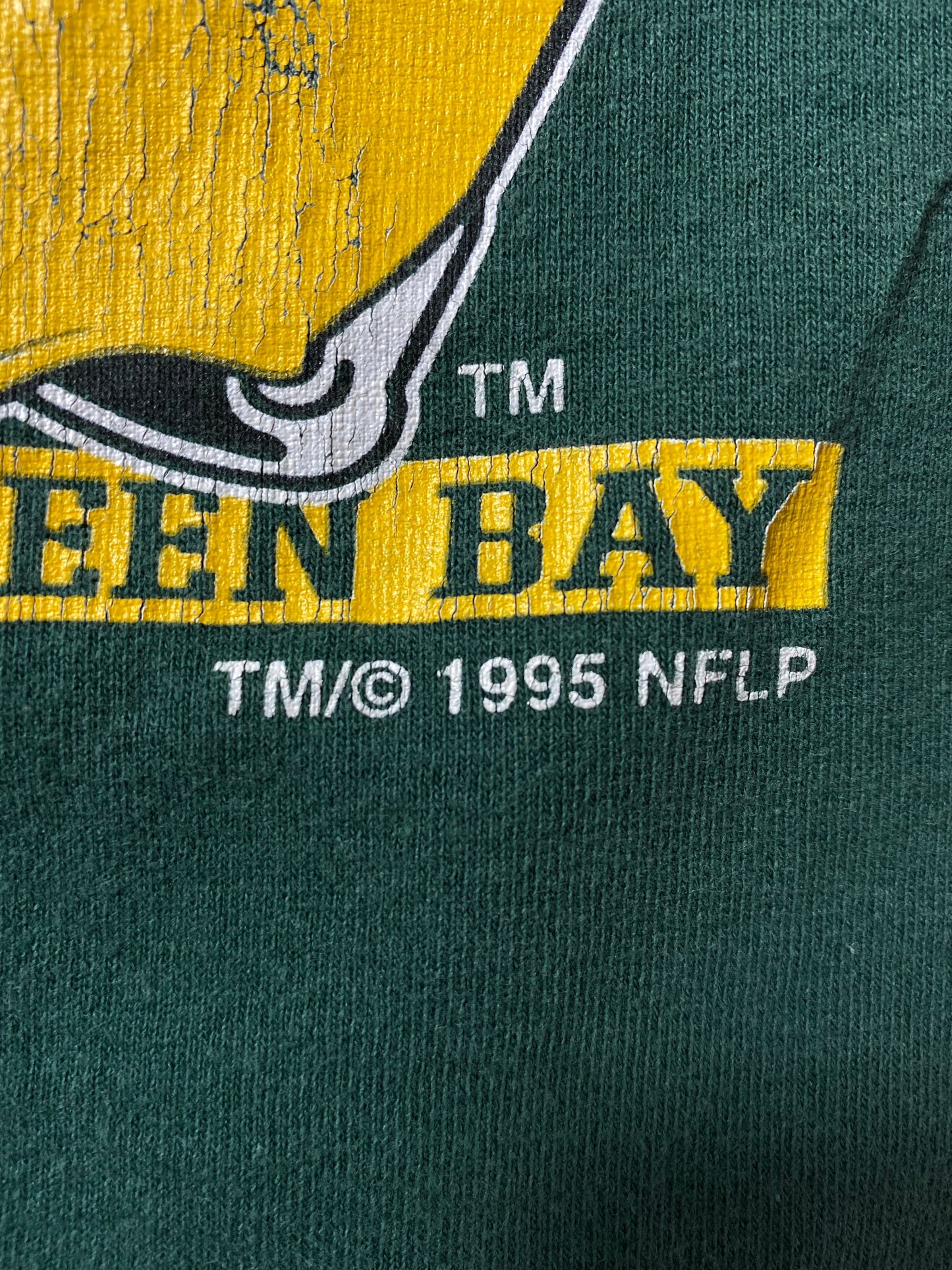 1995 GREEN BAY PACKERS Made in USA Size XL Vintage NFL T-shirt / G3503T