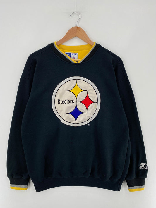 90’s STARTER x PITTSBURGH STEELERS Size M Vintage NFL Sweat-Shirt / F6174S