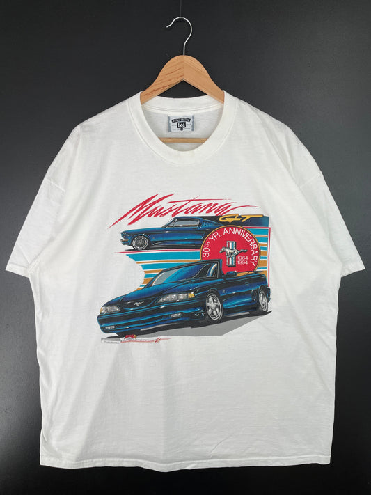 .90's FORD MUSTANG Made in USA Size XXL Vintage Racing T-shirt / F992T