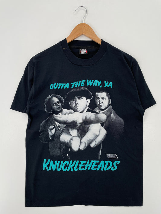 1989 THE THREE STOOGES Made in USA Size L Vintage T-Shirt / F2081T