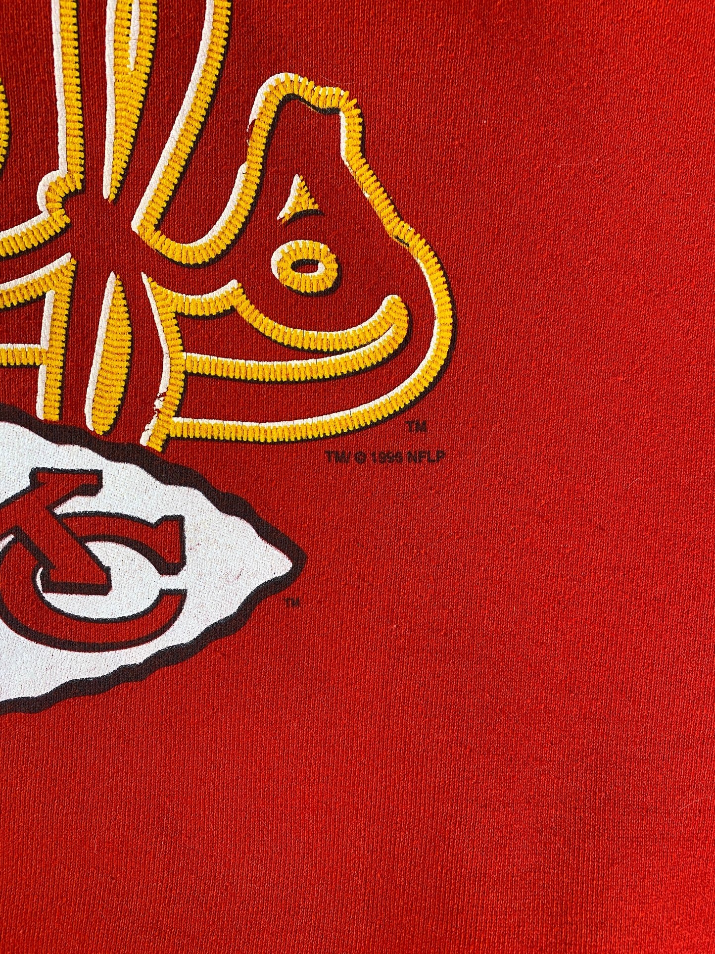 1996 KANSAS CITY CHIEFS Size Approx XL Vintage NFL Sweat-Shirt / F4761S