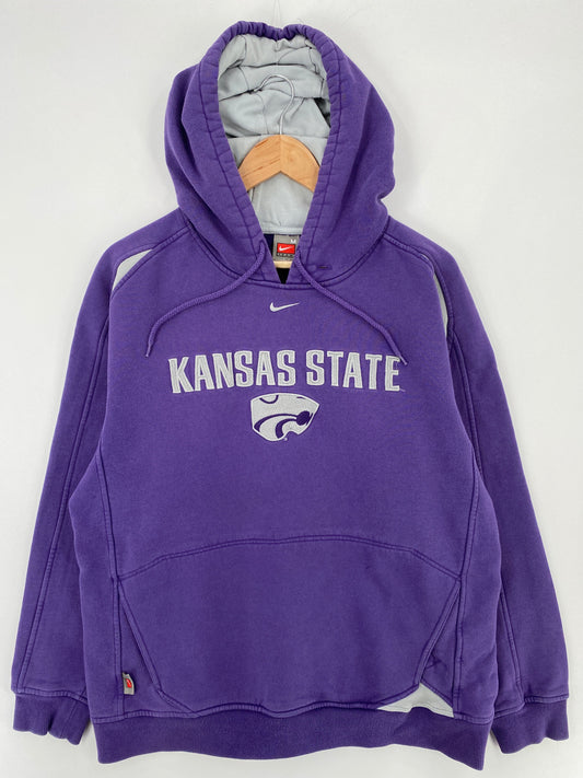 00' NIKE x KANSAS STATE Size M Vintage College Hoodie Sweat-Shirt / F1316S