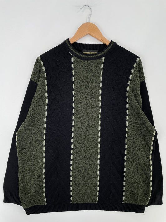 Vintage COOGI Style Size XL Acrylic Knit Sweater / F5878K