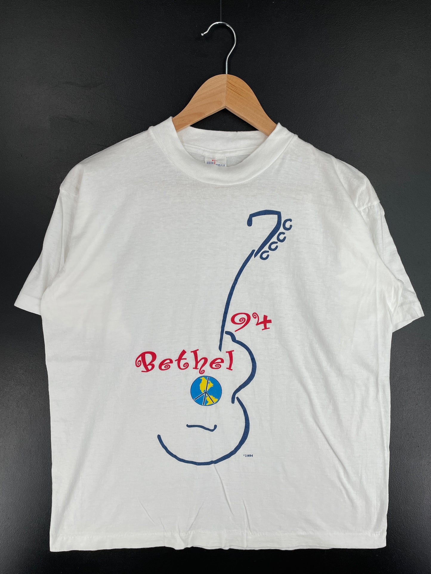 1994 BETHEL WOODS Made in USA Size M Vintage T-Shirt / F1926T