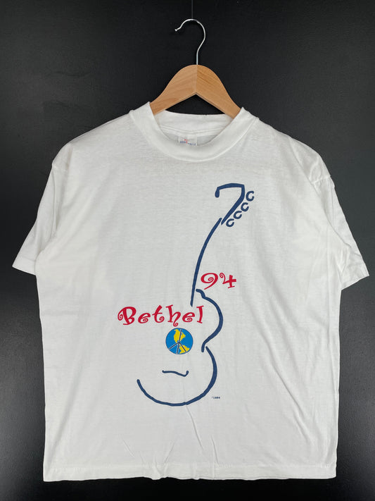 1994 BETHEL WOODS Made in USA Size M Vintage T-Shirt / F1926T