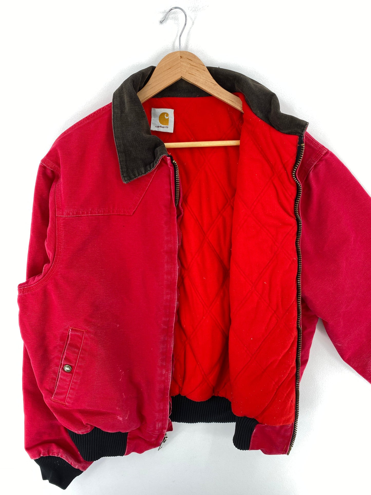 .Vintage CARHARTT Size Approx M Zip-up Duck Jacket / F2943J