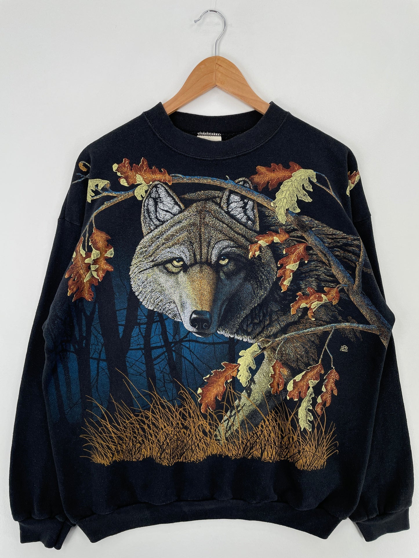 1994 WOLF Made in USA Size XL Vintage Animal Sweat-Shirt / F9950S
