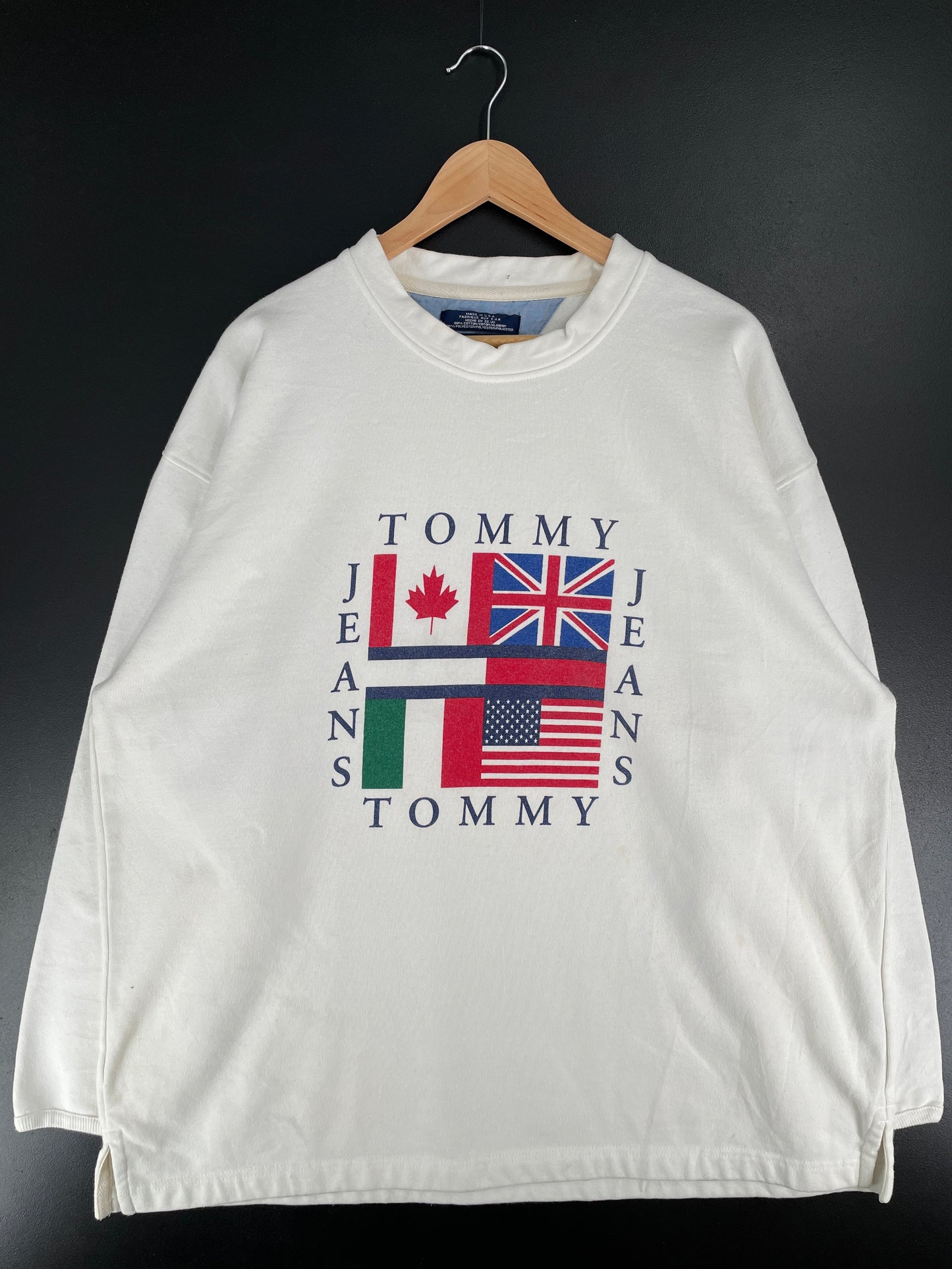 90's TOMMY JEANS Made in USA Size L Vintage Sweat-shirt / G4344S
