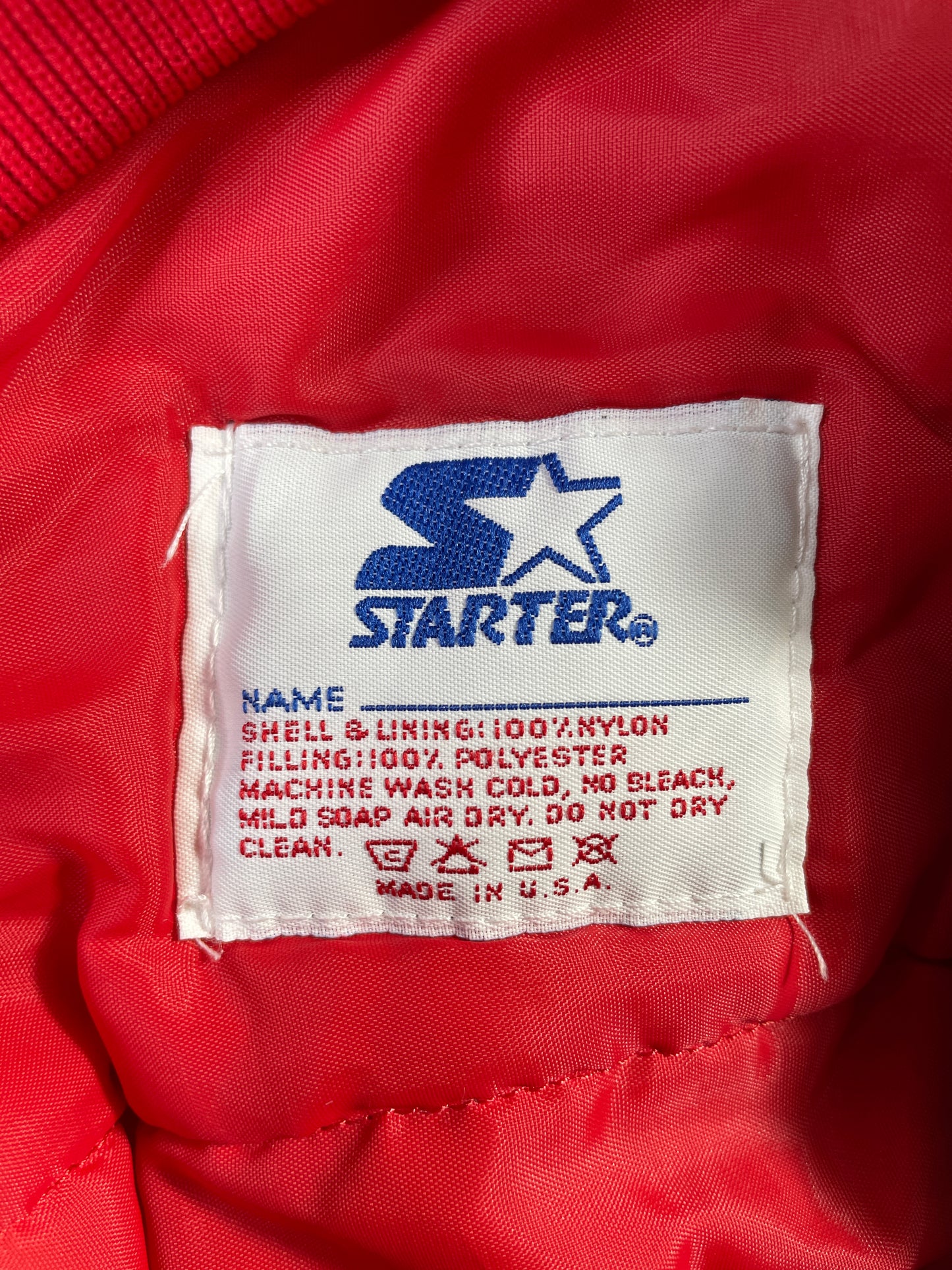 90’s STARTER x ATLANTA BRAVES Size L Vintage MLB Padded Nylon Jacket / E6879N