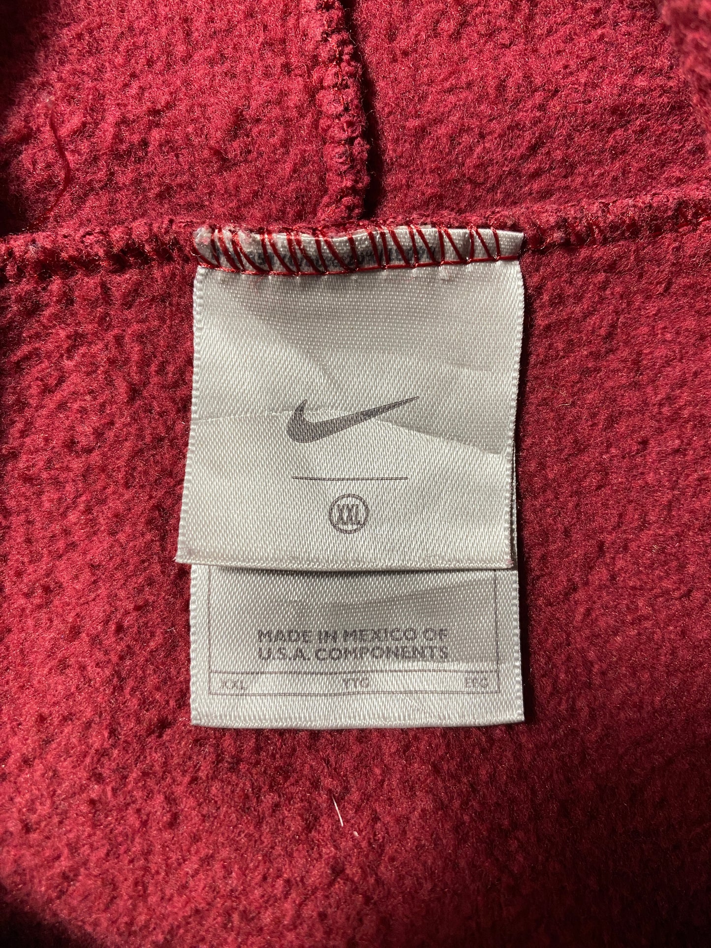 .90’s NIKE CENTER SWOOSH Size XXL Vintage Hoodie Sweat-Shirt / E9379S
