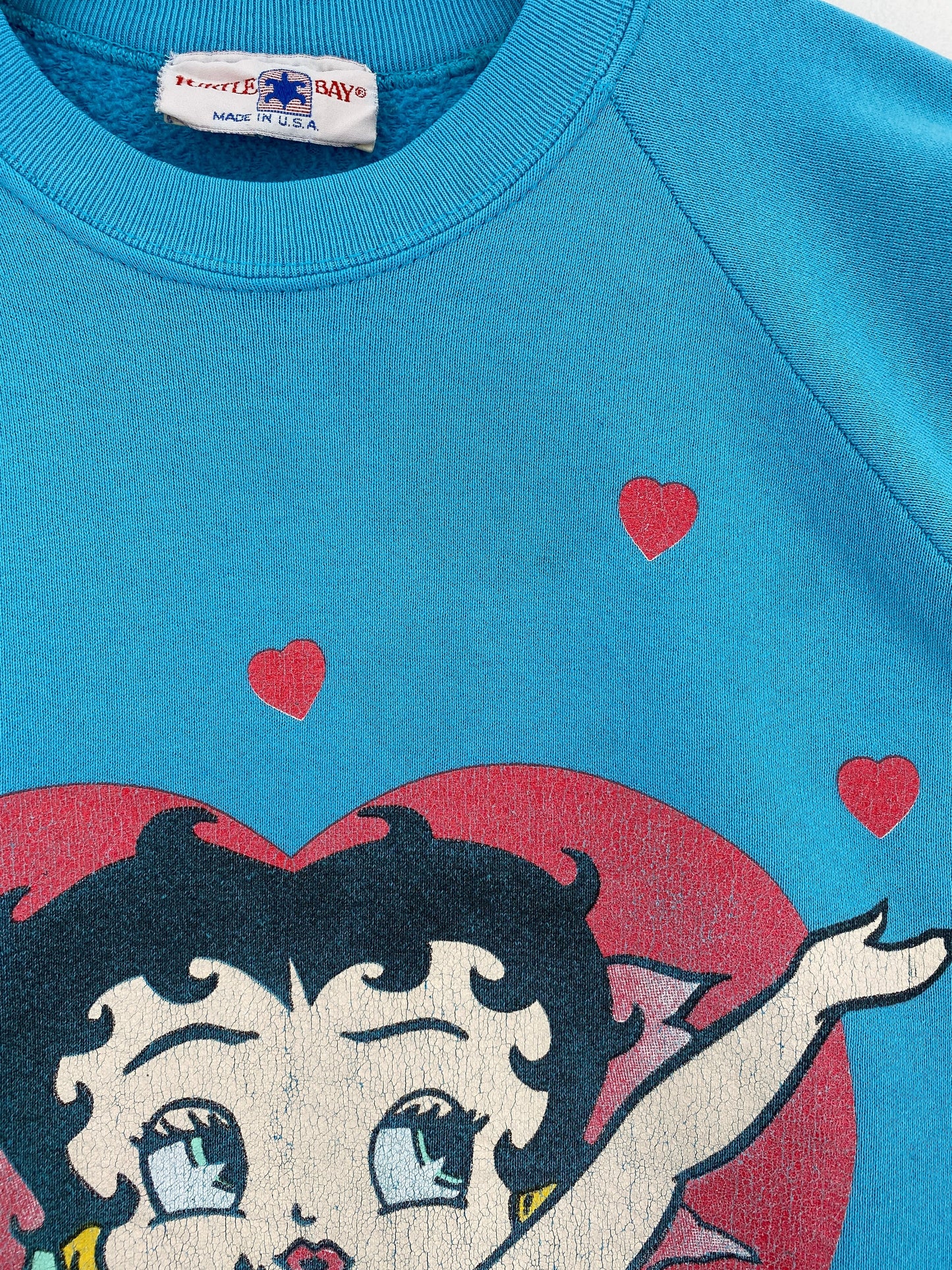 1993 BETTY BOOP Made in USA Size Approx.M Vintage Sweat-shirt / F6342S