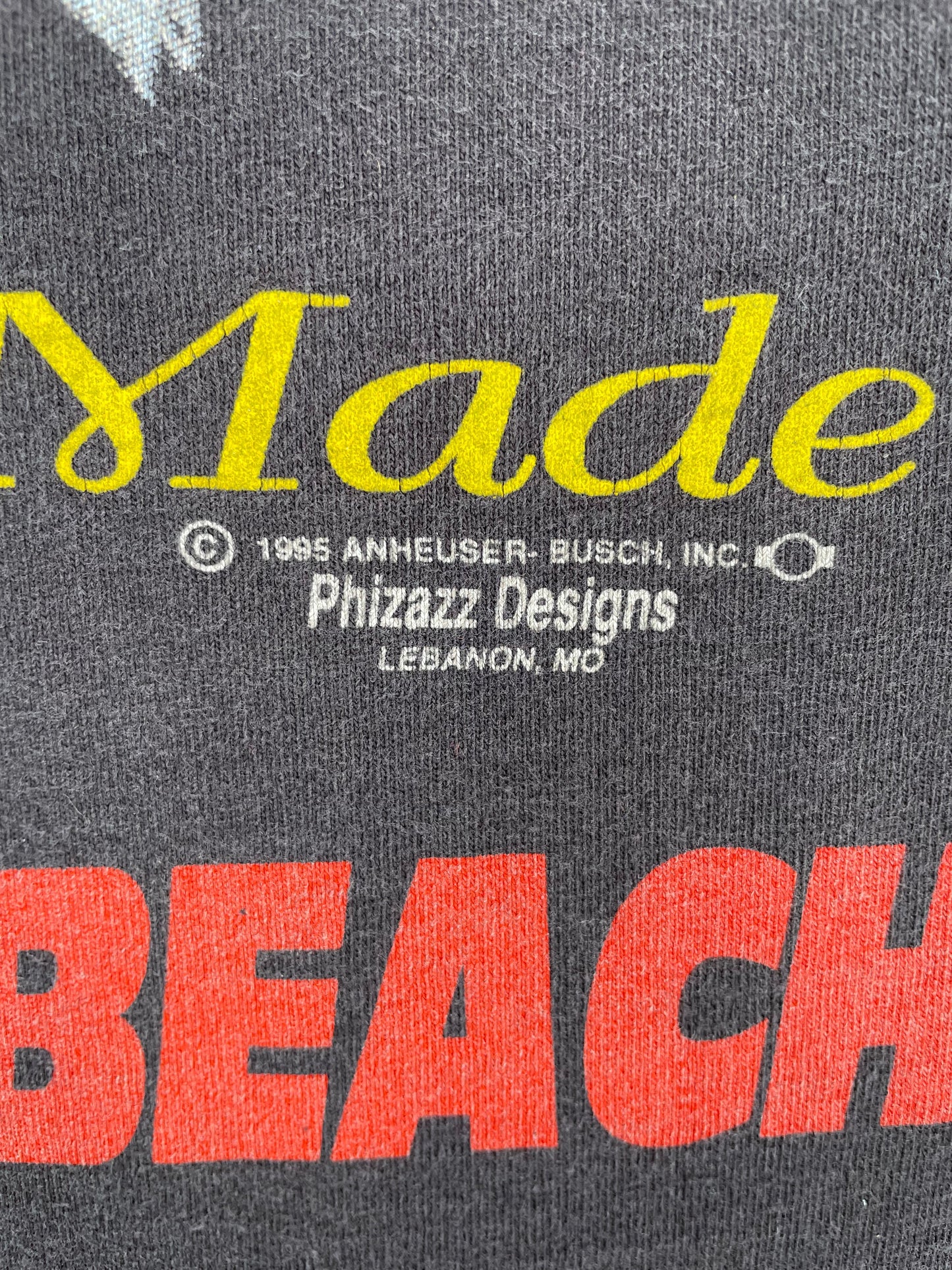 1995 BUDWEISER DAYTONA BEACH Size No Tag (Approx.L-XL) Vintage T-Shirt / G2585T