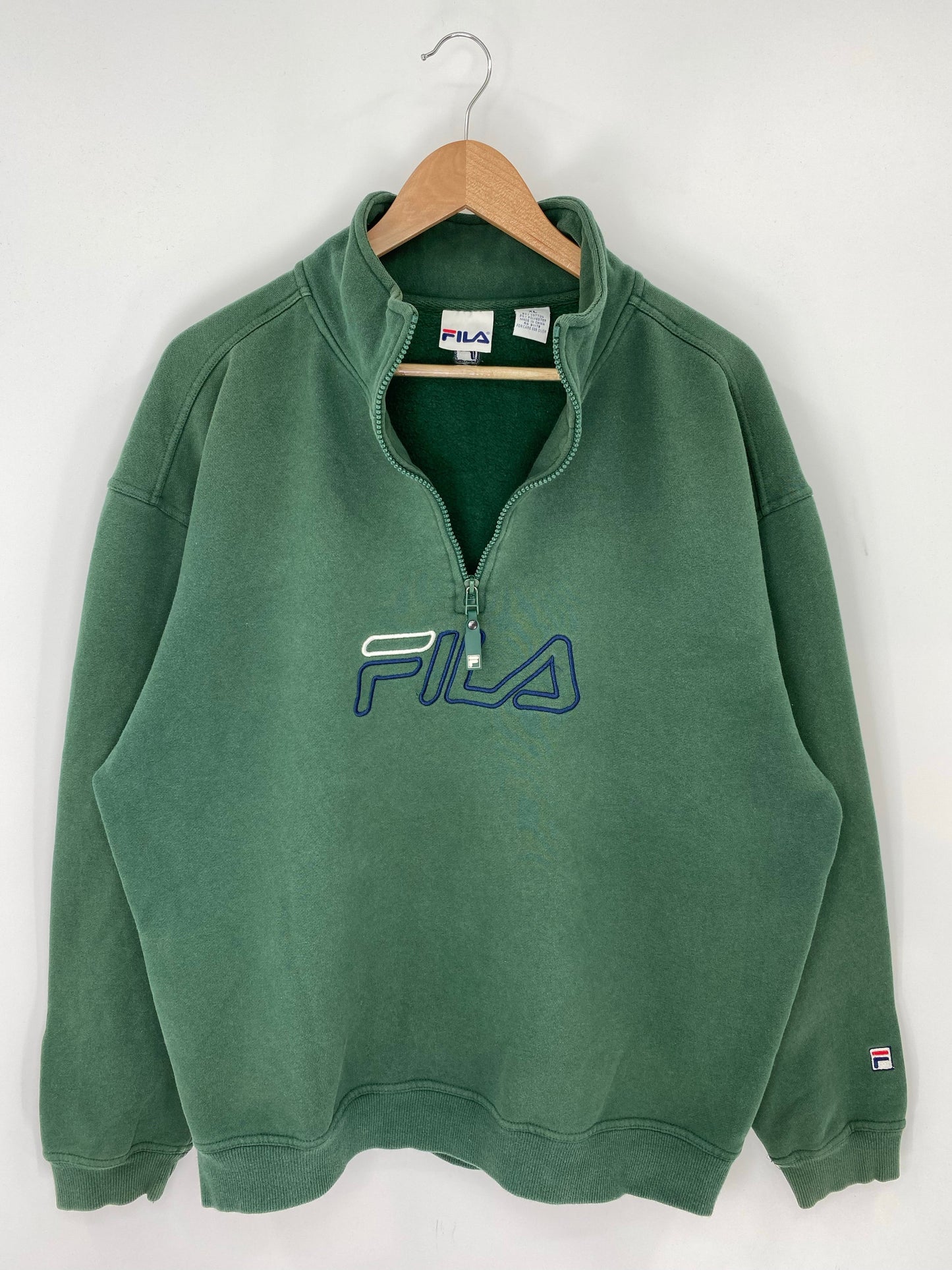 90’s FILA Size XL Vintage Half Zip Sweat-shirt / E8645S