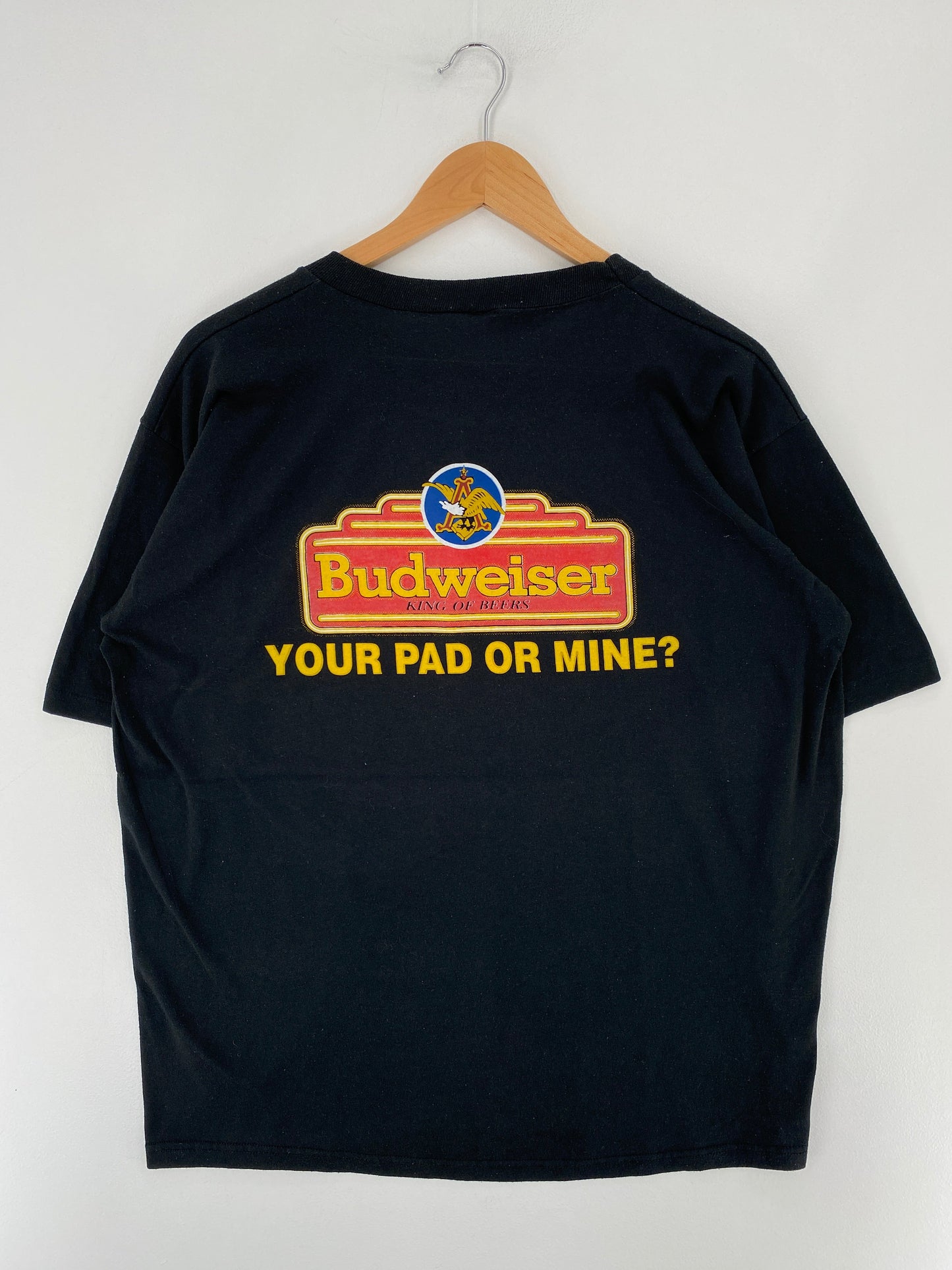 1995 BUDWEISER Size Approx.XL Vintage T-Shirt / G150T