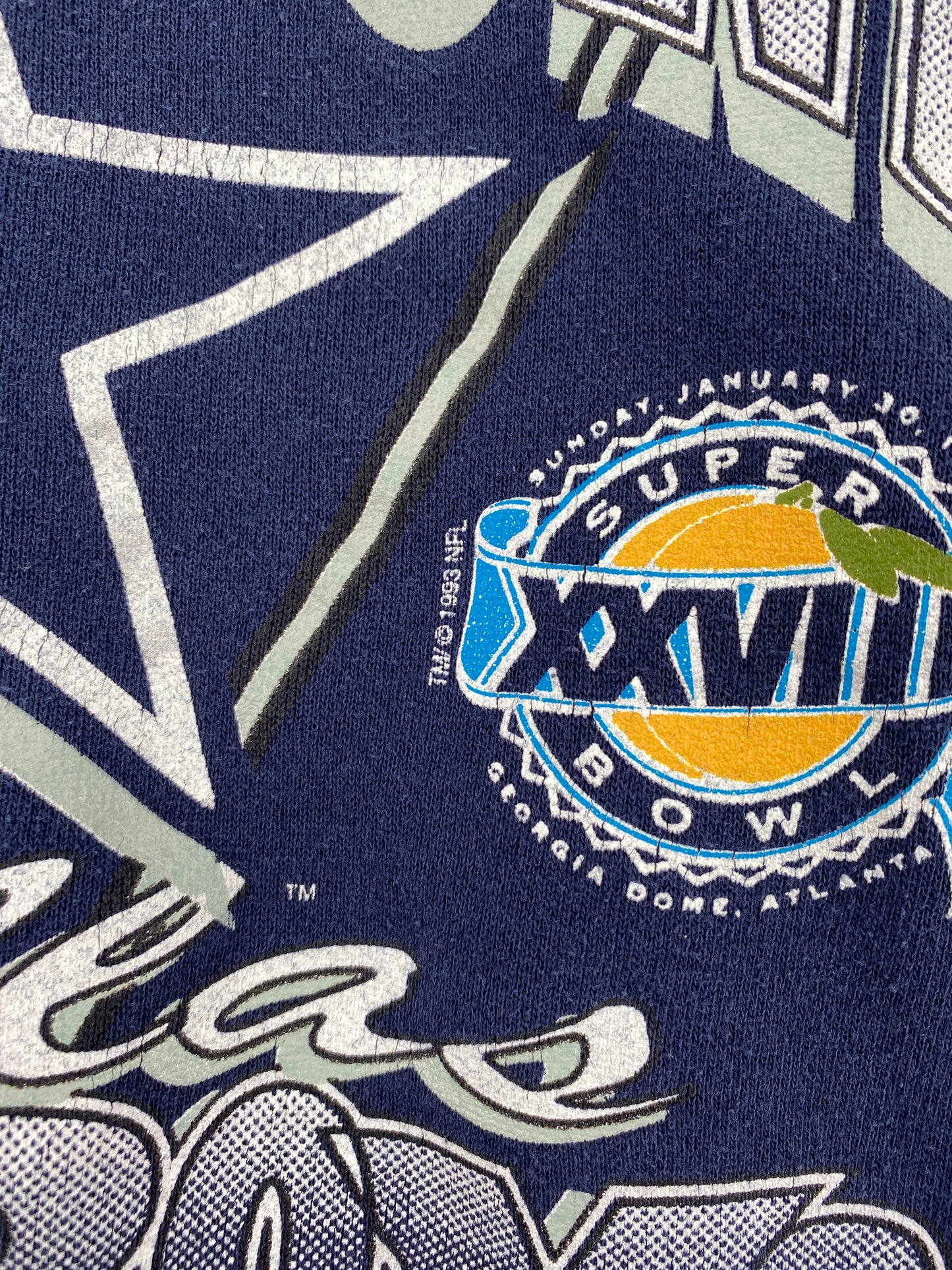 1993 DALLAS COWBOYS Size XL Vintage NFL Sweat-shirt / E9557S