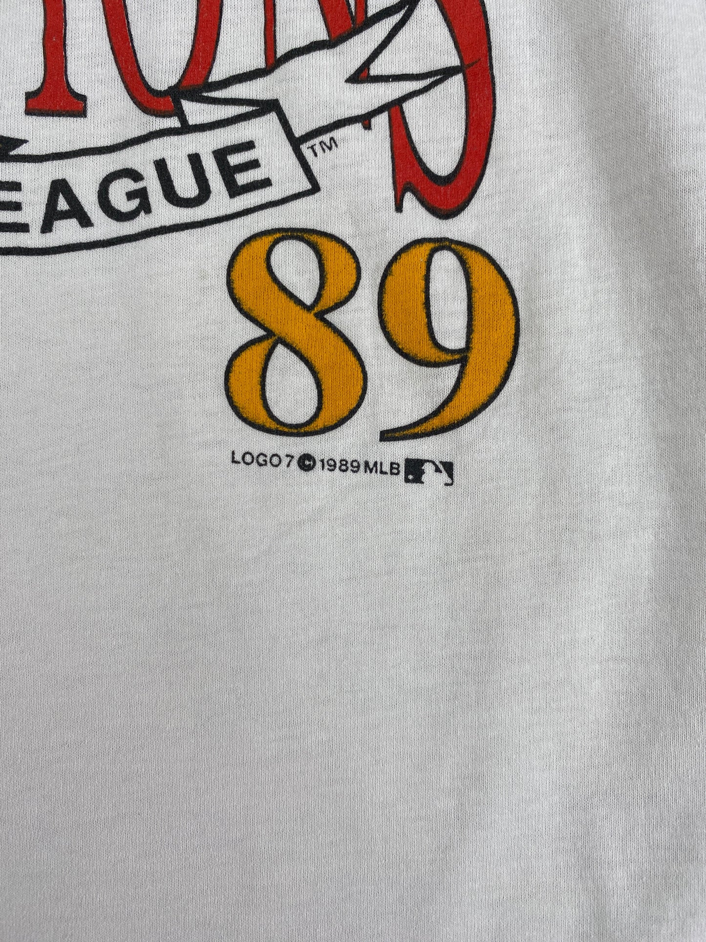 1989 CHICAGO CUBS Made in USA Size L Vintage MLB T-Shirt / G3500T