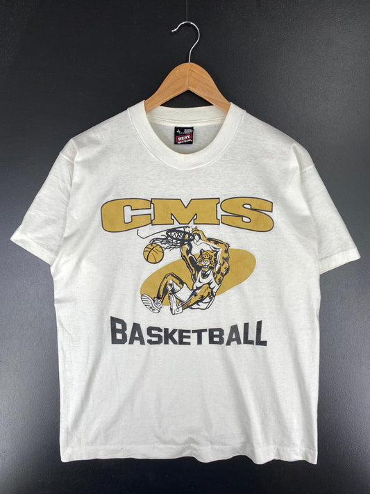 .90’s CMS BASKETBALL Made in USA Size L Vintage T-Shirts / F2285T